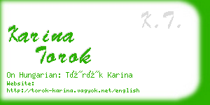 karina torok business card